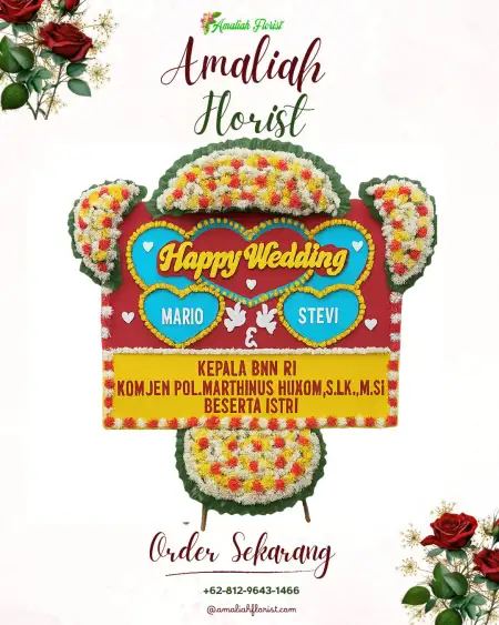 Papan Bunga Pernikahan Somorejo